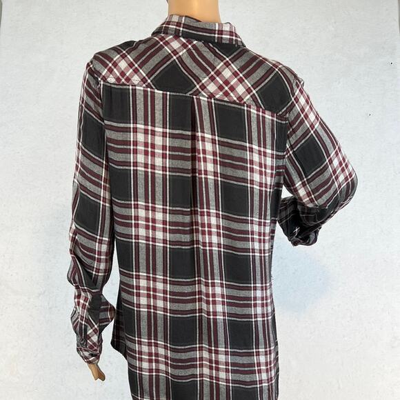 Rails Women’s Plaid Rayon Button Up Shirt Soft Flannel Feel Size M Fall Winter - Picture 3 of 10